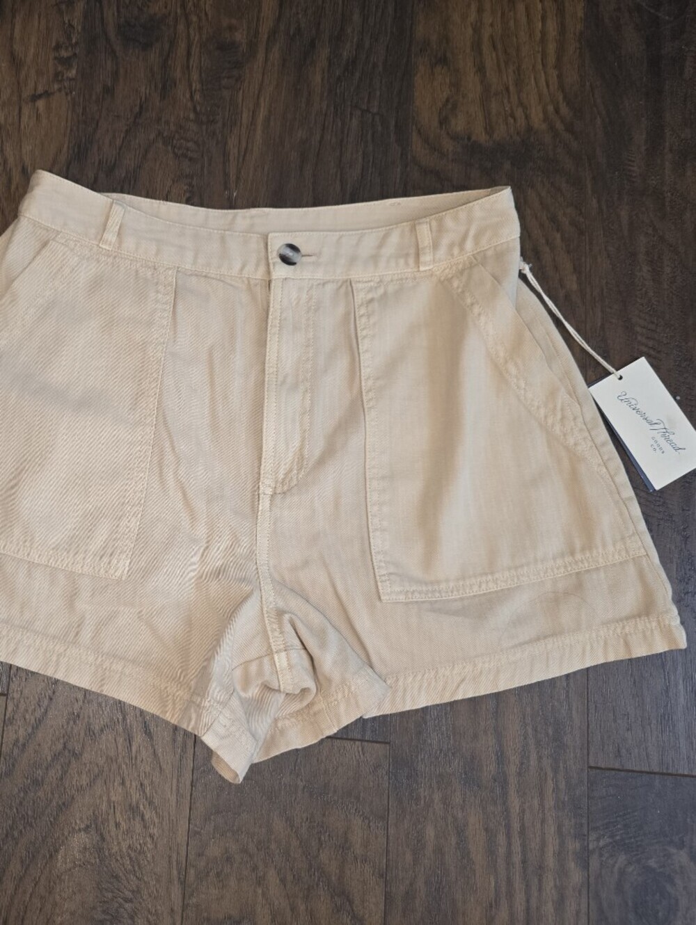 Universal Thread High-Waist Utility Shorts — Cream